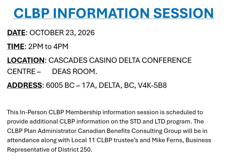 CLBP Information Session for STD and LTD